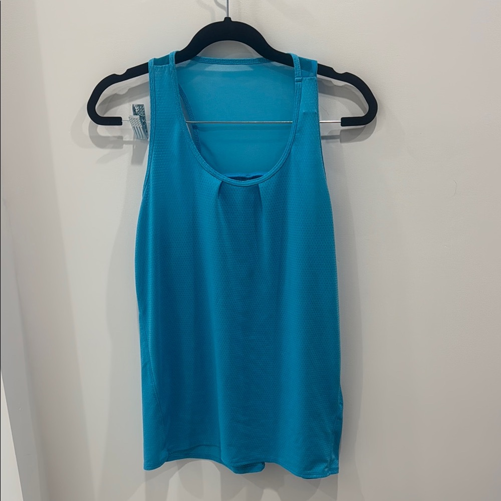 Lucky in Love Teal Tank Top with Scoop Neckline